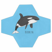 Killer whale cartoon illustration  サッカーボール (フラット)