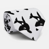 Killer Whale Design ネクタイ (ロール)