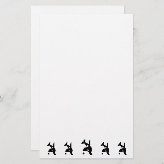 Killer Whale Design 便箋 (正面/裏面)