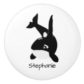 Killer Whale Design Personalised セラミックノブ (正面)