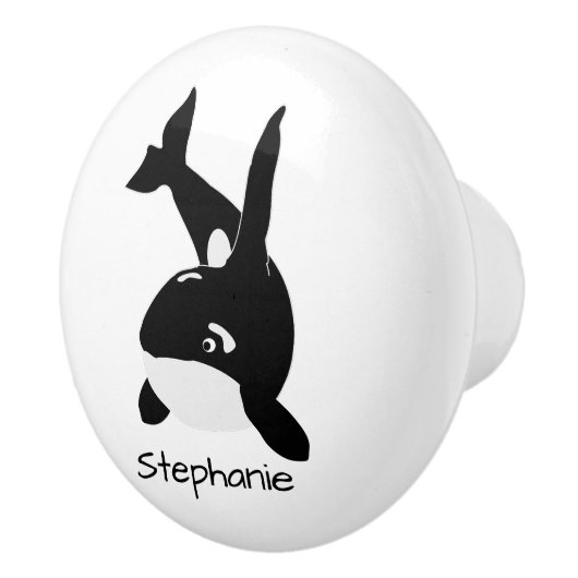 Killer Whale Design Personalised セラミックノブ (右)