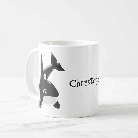 Killer Whale Just Add Name コーヒーマグカップ (正面左)