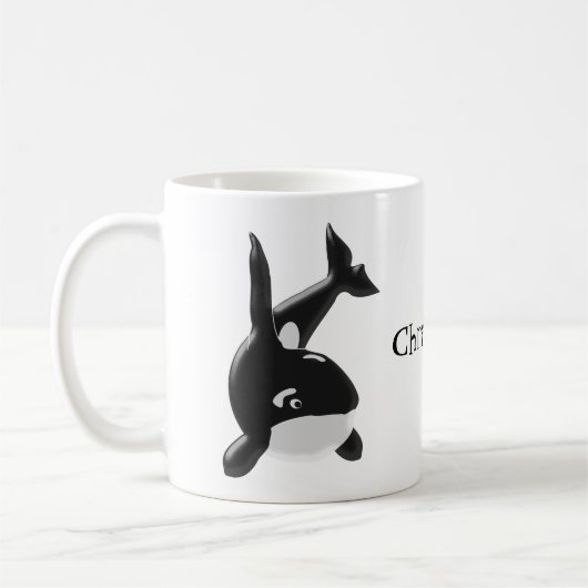 Killer Whale Just Add Name コーヒーマグカップ (左)