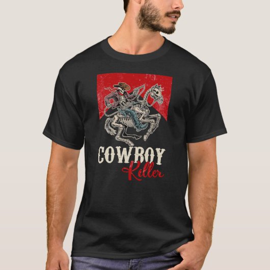 Killers Graphic Cowboy Riding Horse Western Desert Tシャツ (正面)