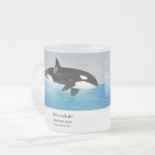 Killerwhale , Orcinus orca フロストグラスマグカップ (正面左)