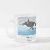 Killerwhale , Orcinus orca フロストグラスマグカップ (左)