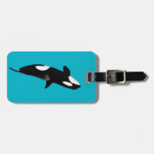 Killerwhale , Orcinus orca ラゲッジタグ (正面横)