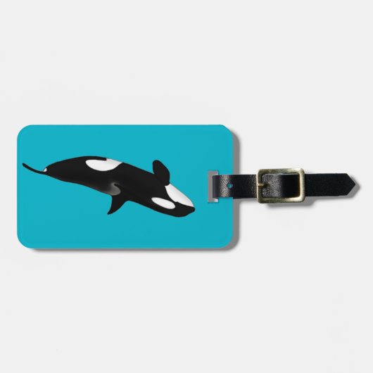 Killerwhale , Orcinus orca ラゲッジタグ (正面横)