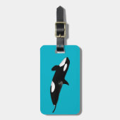 Killerwhale , Orcinus orca ラゲッジタグ (正面縦)
