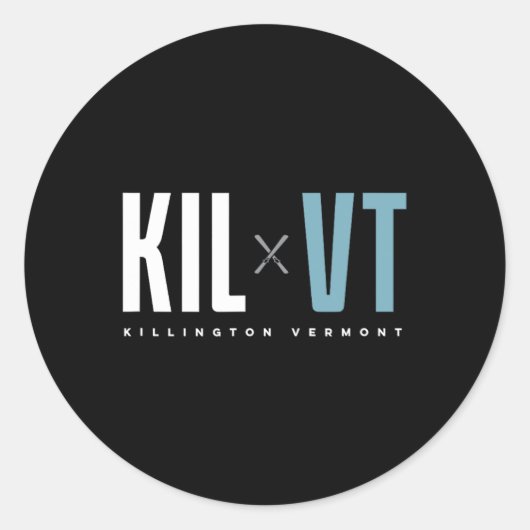 Killington Vermont Graphic Ski  ラウンドシール (正面)