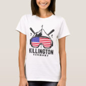 Killington Vermont Ski Retro Skiing  Tシャツ (正面)