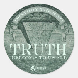 Killuminati - "Truth Belongs To Us All"ステッカー ラウンドシール