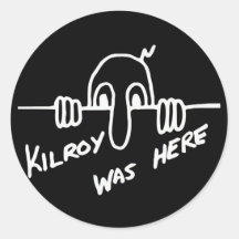 Kilroy Was Here ステッカー Englshshida