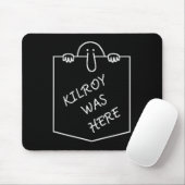 Kilroy Was Here 落書きアートとポケット マウスパッド (マウス)