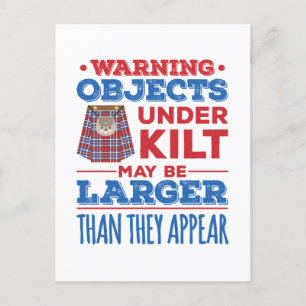 Kiltの下おもしろいにあるオブジェクトはスコットランドより大きい可能性がある ポストカード
