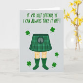 Kilt Offends Ye Take It Off Card カード (黄色い花)