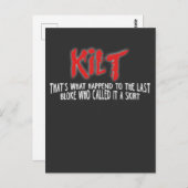 Kilt Wearersおもしろい用スコティッシュキルトTシャツ ポストカード (正面/裏面)