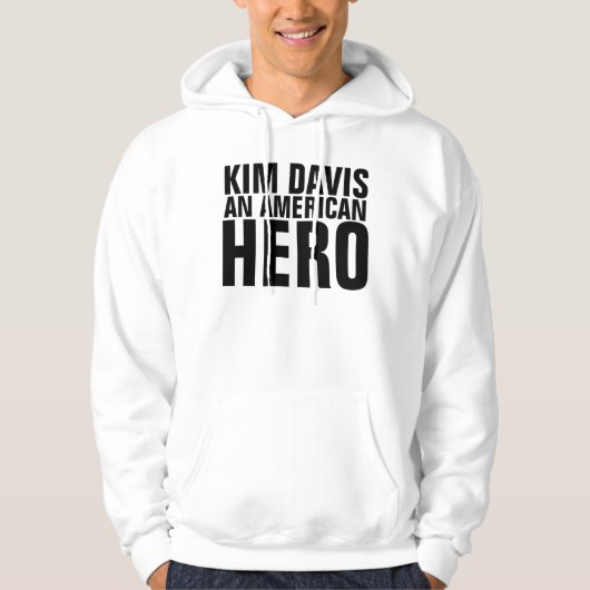 KIM DAVISアメリカのヒーローフード付とTシャツ パーカ (正面)