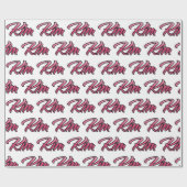Kim faded pink personalisiertes Geschenkpapier ラッピングペーパー (フラット)
