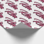 Kim faded pink personalisiertes Geschenkpapier ラッピングペーパー (角)