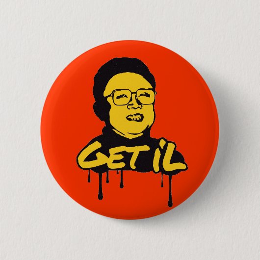 Kim Jong Il - Get's Il 缶バッジ (正面)
