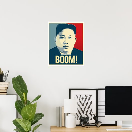 Kim Jong Un - Boom - Propaganda Poster - ポスター (ホームオフィス)