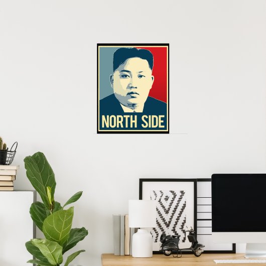 Kim Jong Un - North Side - Propaganda Poster - ポスター (ホームオフィス)
