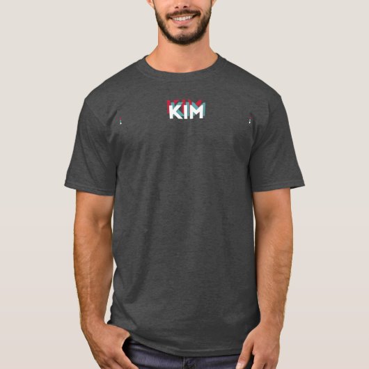 Kim Name Funny Name Kim 80s theme Tシャツ (正面)