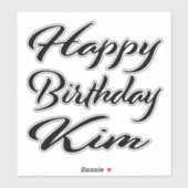 Kim Name Vorname black Sticker Geburtstag シール (シート)