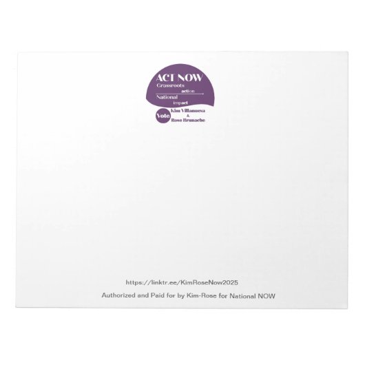 Kim-Notepad for National NOWバラ ノートパッド (正面)