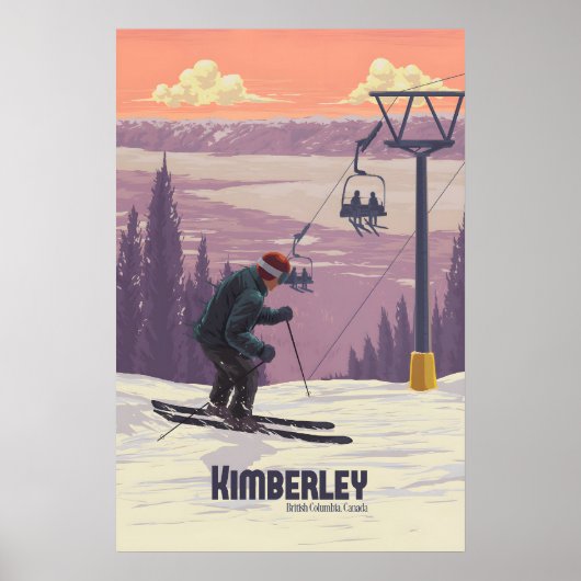 Kimberley Ski Resort Canada Travel Poster ポスター (正面)