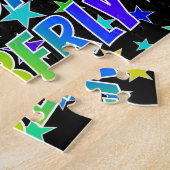 「KIMBERLY」名、おもしろい「ハッピーバースデー」 ジグソーパズル (側面)