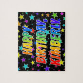 「KIMBERLY」名、おもしろい「ハッピーバースデー」 ジグソーパズル (縦)