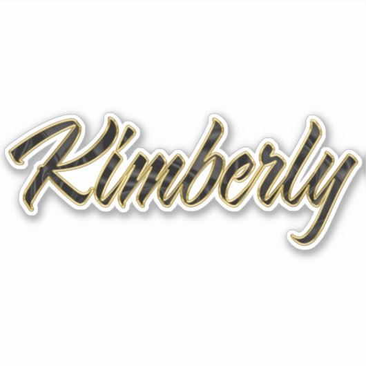 Kimberly black gold Lettering Aufkleber Sticker シール (正面)