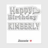 Kimberly Happy Birthday silver Aufkleber Sticker シール (シート)