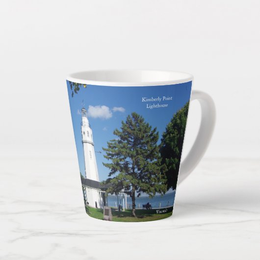 Kimberly Point Lighthouse latte glass カフェラテマグ (右アングル)