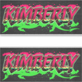 Kimberly Vorname Name Graffiti Aufkleber Sticker シール (正面)