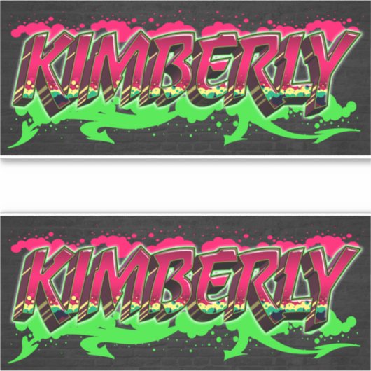 Kimberly Vorname Name Graffiti Aufkleber Sticker シール (正面)