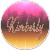 Kimberly Vorname Name pink Aufkleber Sticker シール (正面)
