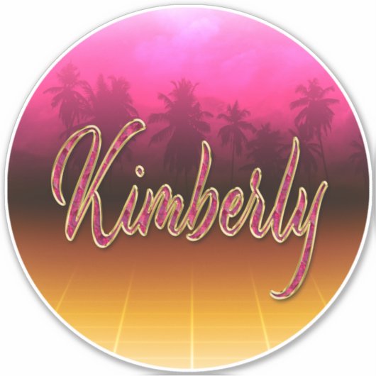 Kimberly Vorname Name pink Aufkleber Sticker シール (正面)
