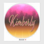 Kimberly Vorname Name pink Aufkleber Sticker シール (シート)