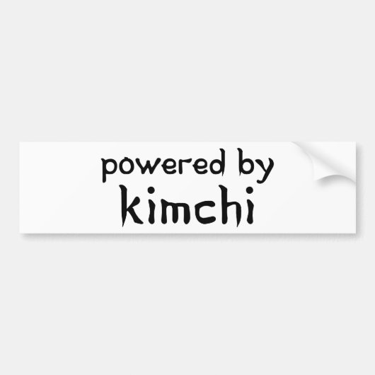 KIMCHIによって動力を与えられる バンパーステッカー (正面)