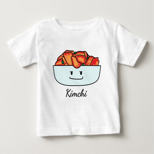 Kimchi幸せなKimcheeボール-幸せな食糧デザイン ベビーTシャツ (正面)