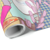 Kimchi Making Pattern – Illustrated Korean Food Wr ラッピングペーパー (ロールコーナー)