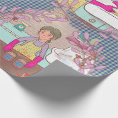 Kimchi Making Pattern – Illustrated Korean Food Wr ラッピングペーパー (角)