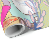 Kimchi Making Pattern – Illustrated Korean Food Wr ラッピングペーパー (ロールコーナー)