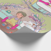 Kimchi Making Pattern – Illustrated Korean Food Wr ラッピングペーパー (角)