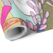 Kimchi Making Pattern – Illustrated Korean Food Wr ラッピングペーパー (ロールコーナー)