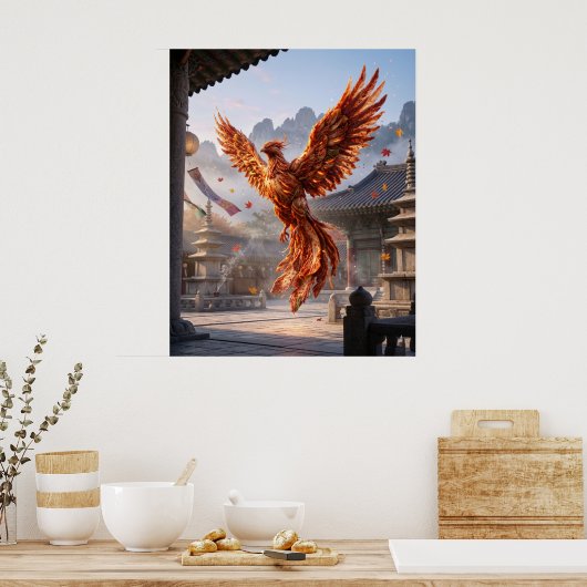 Kimchi Phoenix Rising ポスター (キッチン)