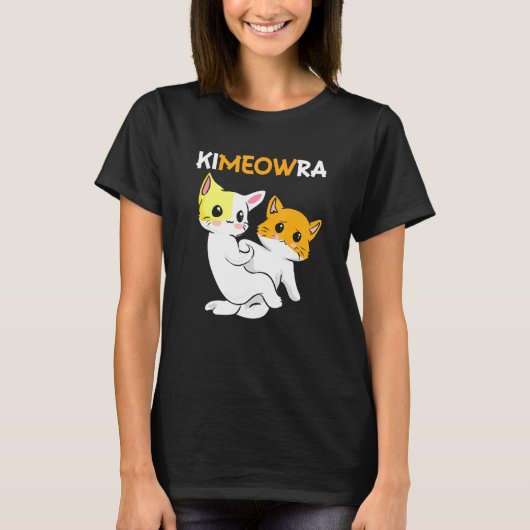 Kimeowraブラジル柔術武術アーツキャット Tシャツ (正面)